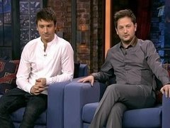 Певец и актер Сергей Лазарев и режиссер Евгений Писарев. Вечерний Ургант. Фрагмент выпуска от 10.05.2012