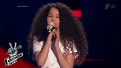 Эльвира Апшева. «Runnin`». Голос.Дети-5. Слепое прослушивание. Фрагмент выпуска от 16.02.2018