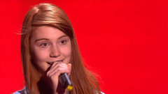 Полина Романова. «Domino». Голос.Дети-2. Слепое прослушивание. Фрагмент выпуска от 06.03.2015