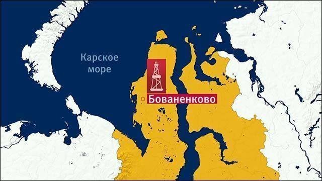 Бованенково карта месторождения