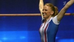 Светлана Феофанова. Выступление на брусьях. Без страховки. Фрагмент выпуска от 27.03.2016
