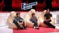 Александра Мостовяк: «Я хотела петь с девочками, потому что мальчики маленькие еще». Перед поединком с Максимом Чурмантеевым и Александром Филиным. Голос.Дети-3. Фрагмент выпуска от 01.04.2016