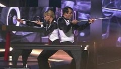 Дмитрий Певцов и Оксана Добрякова — «Бонни и Клайд». Художественная гимнастика. Без страховки. Фрагмент выпуска от 14.02.2016