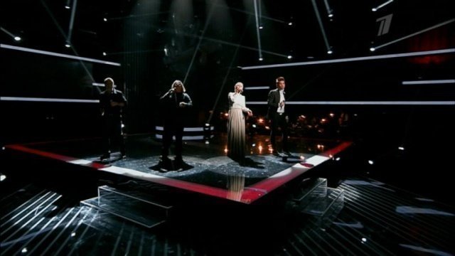 Пелагея, Александр Градский, Леонид Агутин и Дима Билан. «Let it be». Голос-1. Фрагмент выпуска от 05.10.2012