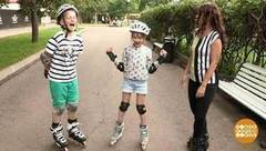 Как научить ребенка держать баланс на роликах. Доброе утро. Фрагмент выпуска от 15.08.2017