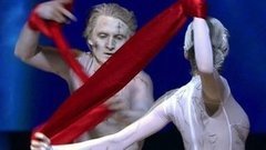 Иван Скобрев и Анастасия Бурдина — «Ожившие статуи». Воздушная гимнастика. Без страховки. Фрагмент выпуска от 07.02.2016