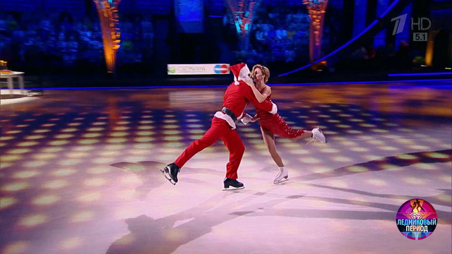 Юлианна Караулова и Максим Траньков — «Santa Baby». Ледниковый период. Фрагмент выпуска от 24.12.2016