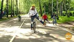 Упражнение «пистолетик» на велосипеде. Доброе утро. Фрагмент выпуска от 25.07.2017