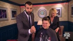 Елена Яковлева стрижет в эфире. Пролог. Вечерний Ургант. Фрагмент выпуска от 13.02.2019