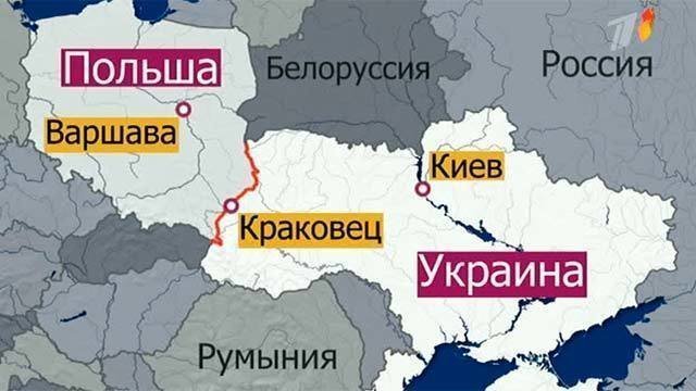 Карта украины с польшей