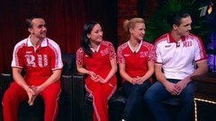 Фигуристы Тататьяна Волосожар и Максим Траньков, Ксения Столбова и Федор Климов. Вечерний Ургант. Фрагмент выпуска от 14.02.2014