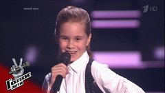 Алина Домрачева. «Валенки». Голос.Дети-5. Слепое прослушивание. Фрагмент выпуска от 02.02.2018