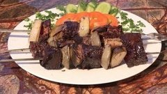 Шашлык из говяжьей печени с яблоками. Доброе утро. Фрагмент выпуска от 23.10.2015