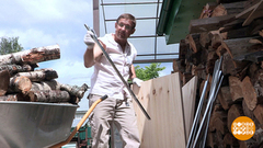 Дмитрий Талабуев и его поленница. Доброе утро. Фрагмент выпуска от 28.05.2018