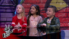 «С нами Артем не справится!». София Тихомирова, Артем Брайлов и Анастасия Рогинская перед Поединками. Голос.Дети-6. Фрагмент выпуска от 29.03.2019