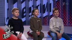 «Когда они сочетаются втроем — это что-то мурашечное, до слез доводящее». Валерий Кузаков, Евгения Дивенко и Дмитрий Ядыкин перед Поединками. Голос.Дети-6. Фрагмент выпуска от 29.03.2019