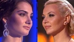 Алина Башкина и Анастасия Кашникова. «Кому? Зачем?». Голос-1. Поединки. Фрагмент выпуска от 23.11.2012