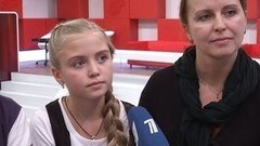 «Вначале я немножко поволновалась, а потом уже хорошо!» Софья Фисенко. Интервью после Слепого прослушивания. Голос.Дети-1