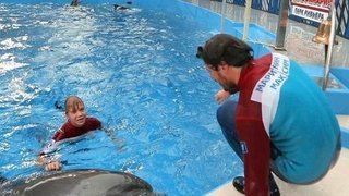 Алла Михеева и Максим Маринин. Парный проезд. Профайл. Вместе с дельфинами. Фрагмент выпуска от 17.10.2015