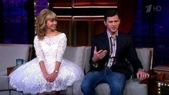 Участники проекта «Ледниковый период» Алла Михеева и Максим Маринин. Вечерний Ургант. Фрагмент выпуска от 25.09.2014