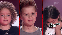 Алиса Голомысова, Юрий Максименков и Полина Дмитренко. «What’s Love Got to Do With It». Голос.Дети-4. Поединки. Фрагмент выпуска от 14.04.2017