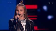 Мария Магильная. «Stone Cold». Голос.Дети-5. Слепое прослушивание. Фрагмент выпуска от 16.02.2018