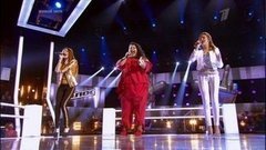 Мариам Мерабова, Виктория Черенцова и Ксения Бузина. «Бумажный змей». Голос-3. Поединки. Фрагмент выпуска от 31.10.2014