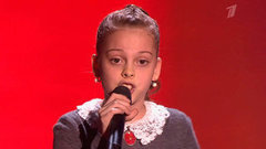 Вероника Тычкова. «Поля, Полюшка». Голос.Дети-2. Слепое прослушивание. Фрагмент выпуска от 13.02.2015