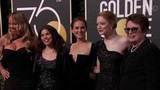 На 75-ю церемонию вручения премии «Золотой глобус» дамы пришли в темных платьях