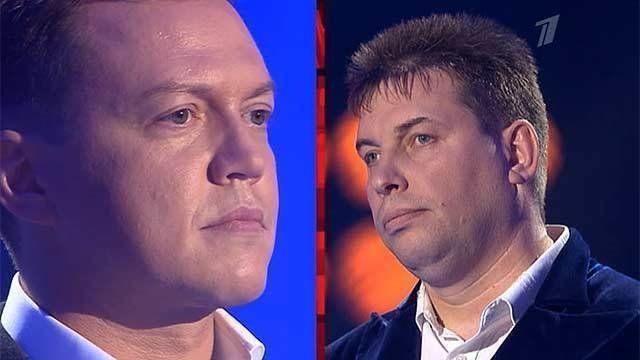 Илья Юдичев и Павел Тарасов. «O sole mio». Голос-1. Поединки. Фрагмент выпуска от 16.11.2012
