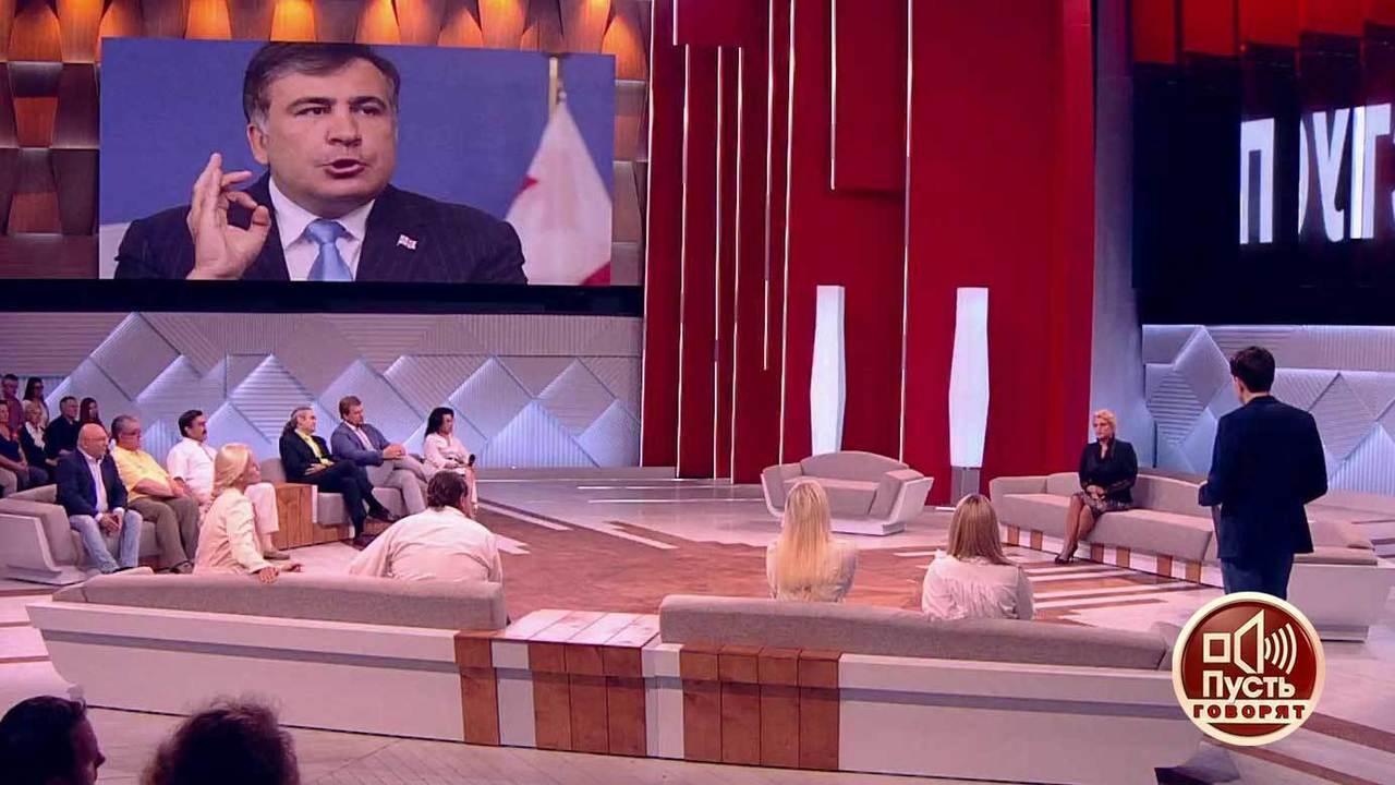 Image result for Программа на ОРТ о Саакашвили фото