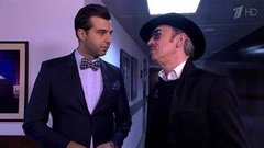 Иван и Михаил Боярский показывают походку после верховой езды. Пролог. Вечерний Ургант. Фрагмент выпуска от 23.12.2014