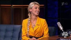 Телеведущая Анастасия Ивлеева. Вечерний Ургант. Фрагмент выпуска от 14.09.2018