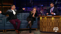 Анна Михалкова и Евгений Гришковец. Вечерний Ургант. 1034 выпуск от 08.11.2018