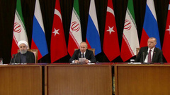 Ситуацию в Сирии обсудили Владимир Путин, Реджеп Эрдоган и Хасан Рухани. Толстой. Воскресенье. Фрагмент выпуска от 17.02.2019