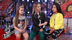 «Мы хотим стать суперзведами, как Лобода». Виктория Николаева, Яна Тен. Интервью после Поединка. Голос.Дети-6