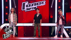 Михаил Григорян, Андрей Калашов и Жан Маким. «Believer». Голос.Дети-6. Поединки. Фрагмент выпуска от 05.04.2019