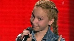 Мария Юшина. «Smile». Голос.Дети-1. Слепое прослушивание. Фрагмент выпуска от 08.03.2014