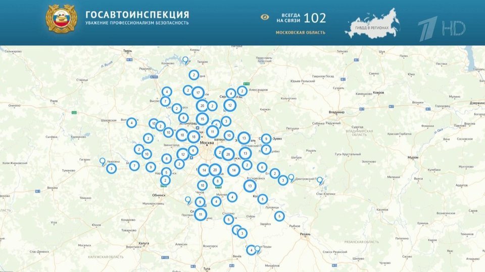 Карта весовых рамок на дорогах московской области