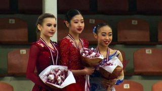 Церемония награждения. Девушки. Riga Cup. Гран-при по фигурному катанию 2019/2020