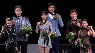 Церемония награждения. Пары. Skate America. Гран-при по фигурному катанию 2019/20
