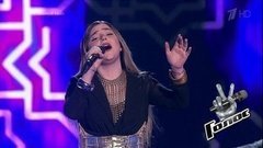 Рагда Ханиева. «Нас не догонят». Полуфинал. Голос 8. Фрагмент выпуска от 27.12.2019