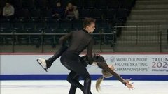 Ксения Ахантьева — Валерий Колесов. Произвольная программа. Пары. Чемпионат мира по фигурному катанию среди юниоров 2020