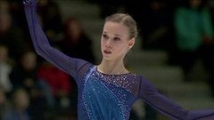 Майя Хромых. Произвольная программа. Девушки. Чемпионат мира по фигурному катанию среди юниоров 2020