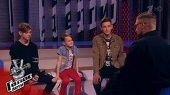 «Нам хотелось сделать пацанское трио». Егор Блинов, Иван Кургалин и Владимир Серков перед Поединками. Голос.Дети-7. Фрагмент выпуска от 10.04.2020