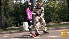 Дмитрий Талабуев осваивает ролики. Доброе утро. Фрагмент выпуска от 01.07.2020