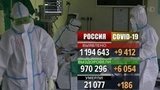 В России за сутки выявлено 9412 новых случаев коронавируса