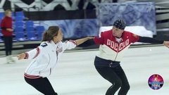 Регина Тодоренко и Роман Костомаров. Тренировка. Ледниковый период 2020. Фрагмент 