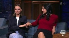 Актриса Стася Милославская и олимпийская чемпионка по фехтованию Яна Егорян о фильме "На острие". Вечерний Ургант 