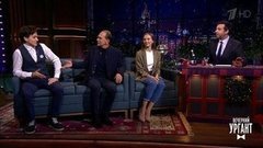 Актеры Софья Присс, Алексей Гуськов и Федор Федотов о фильме "Серебряные коньки". Вечерний Ургант